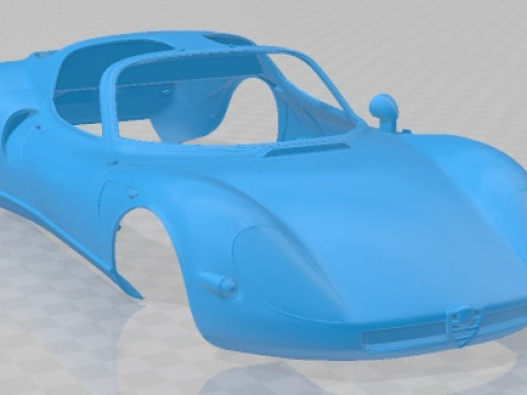 Alfa Romeo 33 Stradale 1968 Printable Car 3D प्रिंट मॉडल