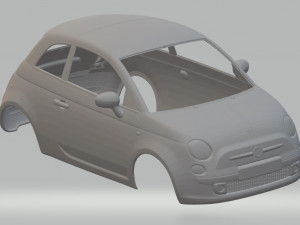 fiat 500 2012 printable body car 3D Print Model