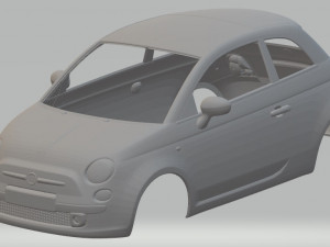 fiat 500 2012 printable body car 3D प्रिंट मॉडल