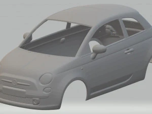 fiat 500 2012 printable body car 3D Print Model