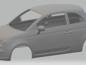 fiat 500 2012 printable body car 3D Print Model