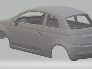 fiat 500 2012 printable body car 3D प्रिंट मॉडल
