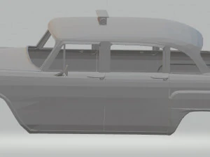 old taxi new york printable body car 3D Print Model