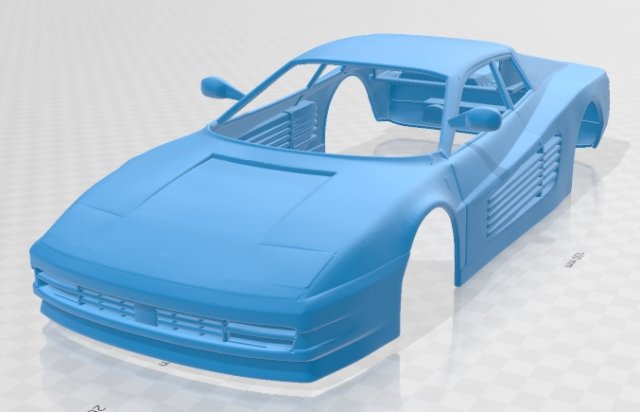 ferrari testarossa 1984 printable body car Modelo de impresión 3D .c4d .max .obj .3ds .fbx .stl .blend 