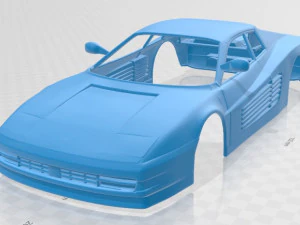 ferrari testarossa 1984 printable body car 3D Print Model