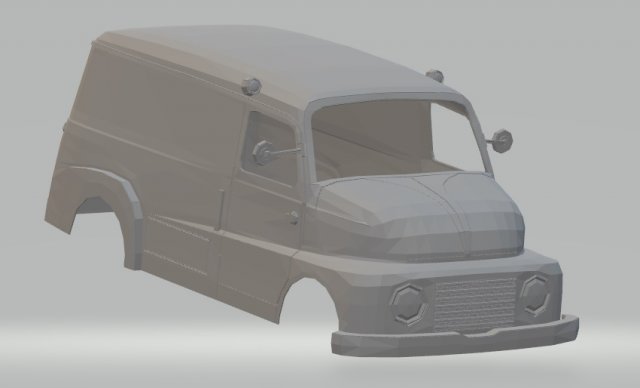 fiat 615 printable body van Model do druku 3D .c4d .max .obj .3ds .fbx .stl .blend 