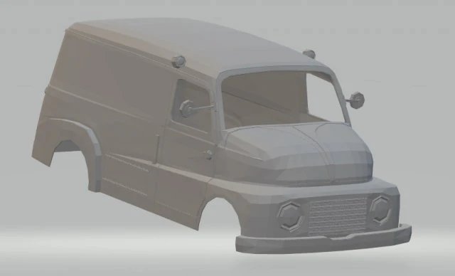 fiat 615 printable body van 3D Print Model .c4d .max .obj .3ds .fbx .stl .blend 