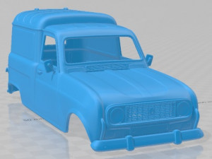 Renault 4 F4 1974 Printable Body Van 3D Print Model