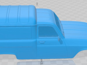 Renault 4 F4 1974 Printable Body Van 3D Print Model