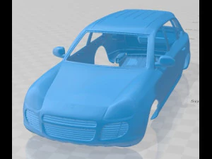 Carro com carroceria imprim&iacute;vel Porsche Cayenne S 2003 Modelo de Impressão 3D