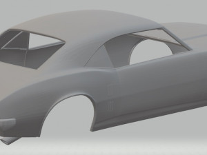 pontiac gto 1969 printable body car 3D printmodel