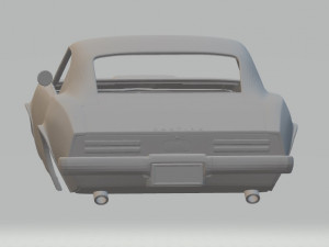pontiac gto 1969 printable body car 3D printmodel