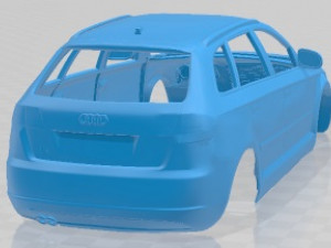Audi A3 Sportback 2011 Printable Body Car 3Dプリントモデル