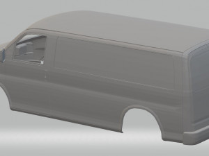 gmc savana cargo printable body van 3D प्रिंट मॉडल
