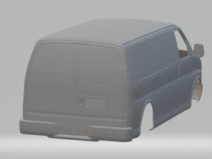 gmc savana cargo printable body van 3D प्रिंट मॉडल