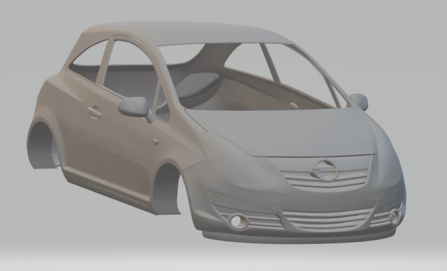 opel corsa 2009 printable body car 3D 프린트 모델 .c4d .max .obj .3ds .fbx .stl .blend 