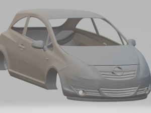 opel corsa 2009 printable body car 3D Print Model