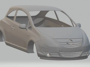 opel corsa 2009 carrocer&iacute;a imprimible coche Modelo de impresión 3D