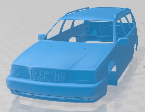 Volvo 850 Wagon 1992 Printable Body Car Model Cetak 3D .c4d .max .obj .3ds .fbx .stl .blend