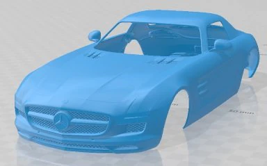 Mercedes Benz SLS class 2011 Printable Body Car 3D Print Model .c4d .max .obj .3ds .fbx .stl .blend 