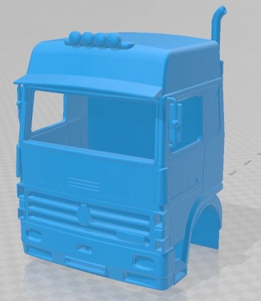 Renault R365 Printable Cabin Truck 3D-printmodel .c4d .max .obj .3ds .fbx .stl .blend 