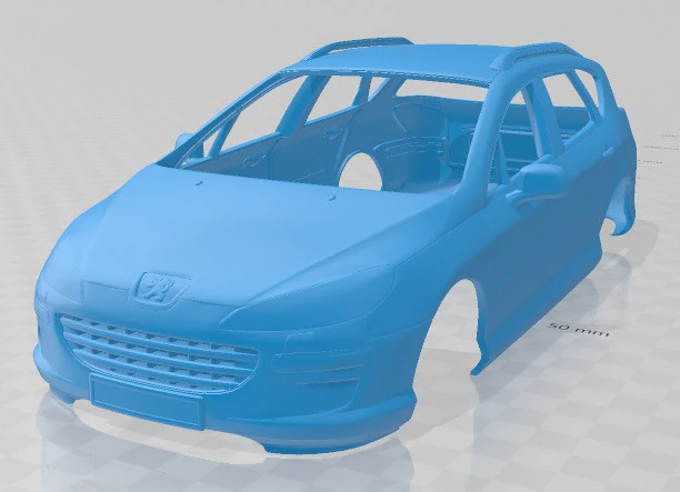 Peugeot 407 sw printable body car 3D Print Model .c4d .max .obj .3ds .fbx .stl .blend 
