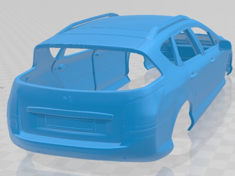 Peugeot 407 sw printable body car 3D 프린트 모델