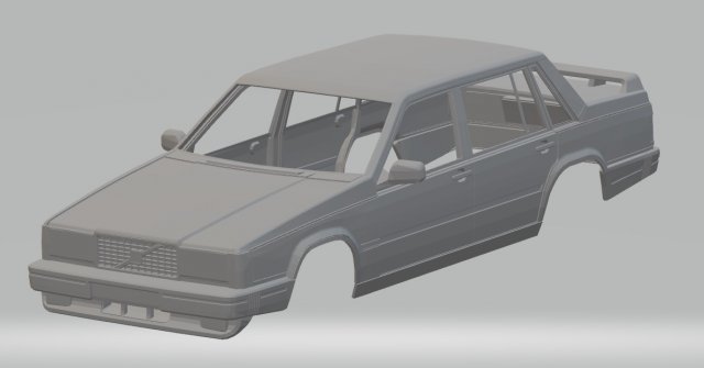 volvo 740 printable body car Modelo de Impressão 3D .c4d .max .obj .3ds .fbx .stl .blend 
