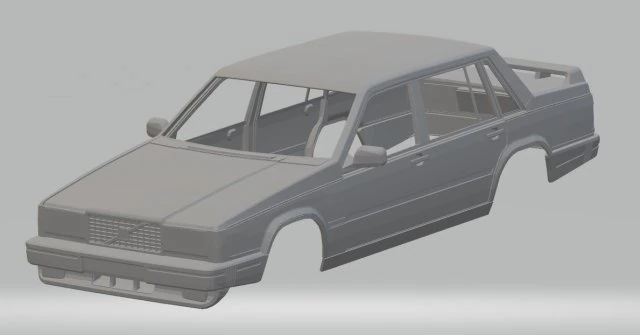 volvo 740 printable body car 3D Print Model .c4d .max .obj .3ds .fbx .stl .blend 