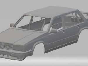 volvo 740 printable body car Modèles 3D en vedette