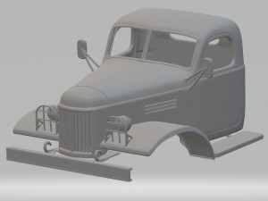zil 157 printable cabin truck 3D-printmodel