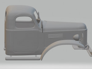 zil 157 printable cabin truck 3D-printmodel