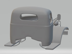zil 157 printable cabin truck 3D-printmodel