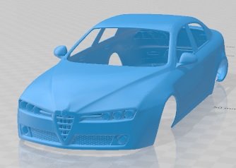 Alfa Romeo 159 Sedan 2009 Printable Body Car 3D Print Model .c4d .max .obj .3ds .fbx .stl .blend 