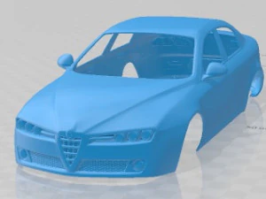 अल्फ़ा रोमियो 159 सेडान 2009 प्रिंट करने योग्य बॉडी कार 3D प्रिंट मॉडल