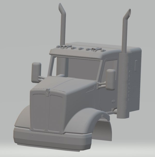 kenworth t610 printable cab truck Model do druku 3D .c4d .max .obj .3ds .fbx .stl .blend 