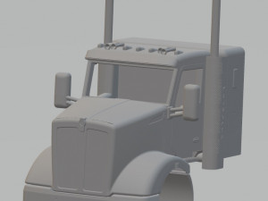 kenworth t610 printable cab truck 3D Print Model