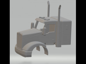 kenworth t610 printable cab truck Model do druku 3D