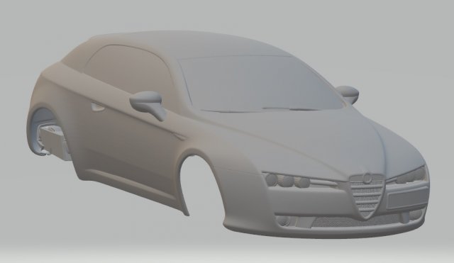 alfa romeo giulietta printable body car 3D Print Model .c4d .max .obj .3ds .fbx .stl .blend 