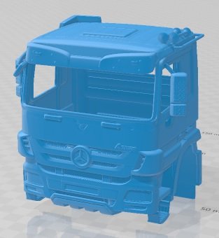 Mercedes Benz Actros Tipper Printable Cabin Truck Modelo de impresión 3D .c4d .max .obj .3ds .fbx .stl .blend