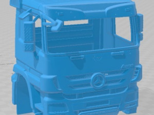 Mercedes Benz Actros Tipper Printable Cabin Truck Modelo de impresión 3D