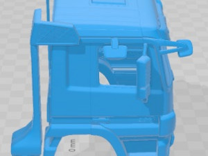 Mercedes Benz Actros Tipper Printable Cabin Truck Modelo de impresión 3D