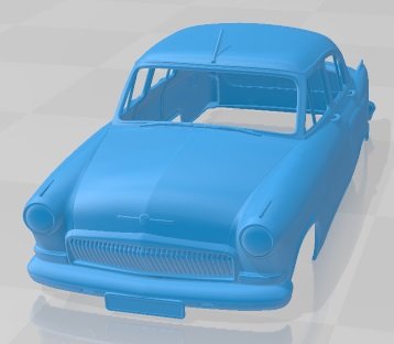 GAZ 21 Volga 1956Printable Body Car Model Cetak 3D .c4d .max .obj .3ds .fbx .stl .blend 