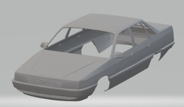 audi 100 printable body car Model do druku 3D .c4d .max .obj .3ds .fbx .stl .blend 