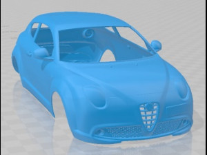 Alfa Romeo MiTo 2009 Printable Body Car Modelo de Impressão 3D