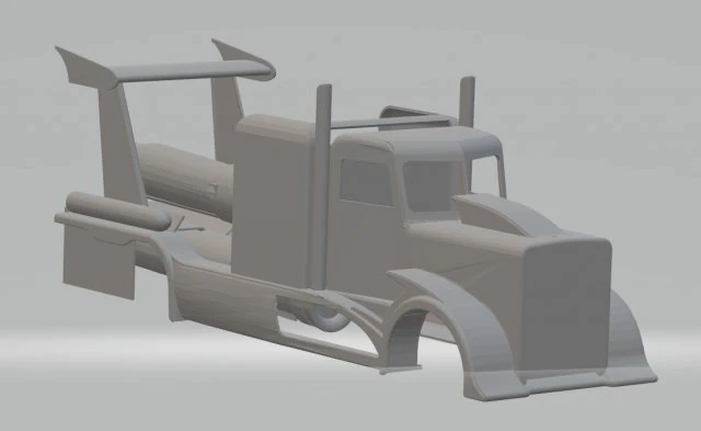 shockwave jet truck printable 3D Print Model .c4d .max .obj .3ds .fbx .stl .blend 