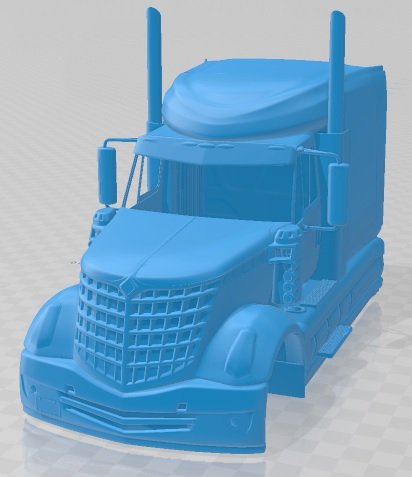 International Lonestar 2015 Printable Cabin Truck 3D 打印模型 .c4d .max .obj .3ds .fbx .stl .blend 