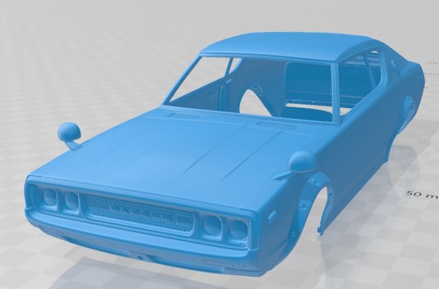 datsun 240 gt 1972 printable body car 3Dプリントモデル .c4d .max .obj .3ds .fbx .stl .blend 