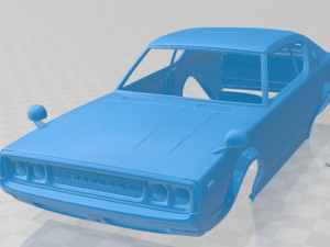 datsun 240 gt 1972 printable body car 3Dプリントモデル