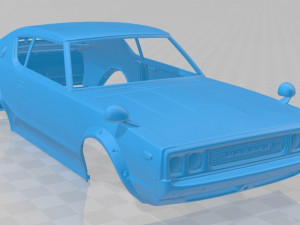 datsun 240 gt 1972 printable body car 3Dプリントモデル